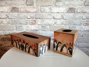 Caja de pañuelos de madera con diseño minimalista y estampado moderno para interiores contemporáneos, estuche mayorista. - Product Image 3
