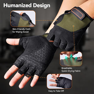 Gants de musculation, avec grip et absorption des chocs, gants d'entraînement pour femmes et hommes, protection complète de la paume, pour exercices de gym, fitness - Product Image 5