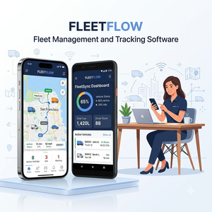 Logiciel de gestion et de suivi de flotte, application mobile de suivi de véhicules, tableau de bord de surveillance des véhicules pour les opérations de transport - Product Image 1