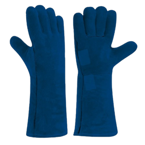 Gants de travail en cuir de vachette rouge de première qualité, réfléchissants, robustes, polyvalents, flexibles, pour la soudure, résistants à la chaleur - Product Image 3