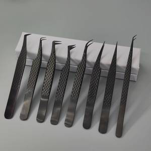 Juego de Pinzas para Pestañas de Acero Inoxidable Quirúrgico MORJE, Punta Suave, Herramientas Profesionales de Maquillaje - Product Image 3