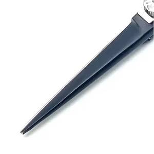 Ciseaux de coiffure professionnels, lame en acier inoxydable, pointe acérée, manche long, pour droitiers, manche en acier inoxydable, 28 dents - Product Image 2