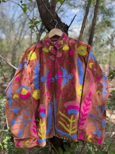 Latest Vintage Long Suzani velvet Jacket Women Elegant Casual Hand Embroidered Winter <b>Coat</b> Cozy Cardigan Dress <b>Beach</b> Free - Product Image 2