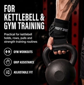 PROFIT SPORTS – Équipement d'entraînement pour haltérophilie, crochet de levage en néoprène, protection de paume réglable avec fermeture auto-agrippante pour la gym et l'exercice physique - Product Image 5