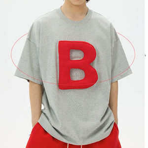 Camiseta Extra Grande Personalizada para Hombre con Estampado 3D, Hombros Caídos, Estilo Urbano, 100% Algodón Tejido, Fabricante de Ropa de Marca Privada OEM - Product Image 4