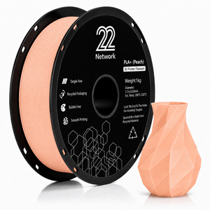 Filamento PLA+ Peach 22Network al por mayor, 1.75mm, bobina de 1KG, filamento industrial para impresora 3D, alta velocidad 300mm/s, OEM ODM - Product Image 1