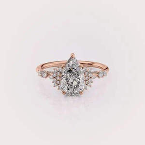 Indian Exporter Moissanite Engagement <b>Ring</b> for Elegant Fashion Jewelry Engagement Party and Special Celebration For Sale - Product Image 4