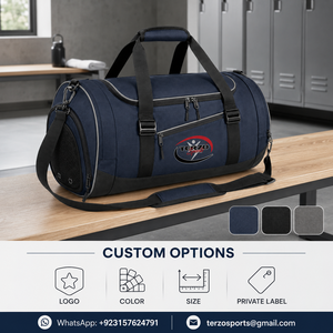2026 New Top Trending Custom Logo <b>Navy</b> Blue Gym Duffel <b>Bag</b> with Ventilated Shoe Compartment Large Capacity Sports Travel <b>Bag</b> - Product Image 6