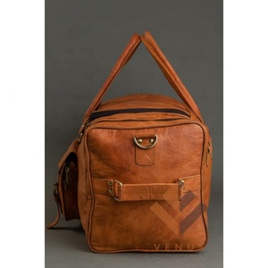 Bolsa de Viaje para Hombre Hecha a Mano al por Mayor, Color Marrón, 100% Cuero Genuino, Bolsa de Viaje de Fin de Semana, Equipaje de Mano, Bolsa de Viaje para Pasar la Noche - Product Image 3