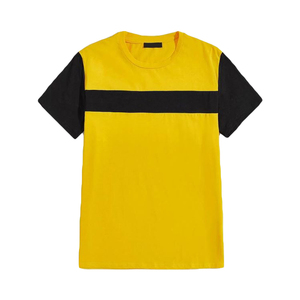 เสื้อยืดผู้ชายผ้าฝ้ายออร์แกนิคระบายอากาศดี ดีไซน์สีสันตัดกัน สไตล์ลำลองสำหรับฤดูร้อน เสื้อคลุมลำลองแนวสตรีทแฟชั่น - Product Image 1