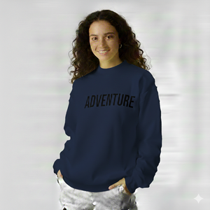 Sweat-shirt personnalisé surdimensionné à manches longues et col montant, épaules tombantes, broderie frontale unie, style urbain éco-responsable - Product Image 6
