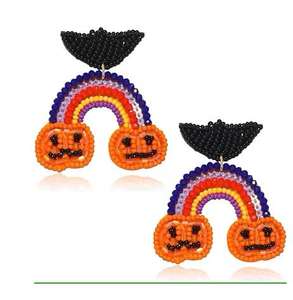 Pendientes colgantes de lujo con cuentas, nueva moda, artesanía de bordado a mano con estilo moderno para India - Product Image 6