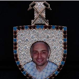 Joyería Hip Hop Personalizada, Color D, VVS, Moissanita, Plata de Lujo S925, Joyería Fina de Moda, Colgante con Foto y Letra, Recuerdo - Product Image 1