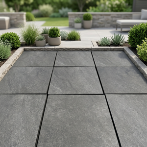 Hammer Stone Nero 20mm Full Body Porcelain Pavers 600x600mm Heavy Duty Outdoor Ceramic <b>Floor</b> Tiles - Product Image 1
