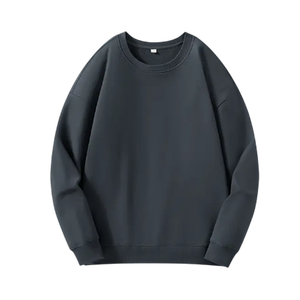 Sweat-shirt uni tendance pour homme, tissu de qualité supérieure, manches longues, production sur mesure en gros - Product Image 2