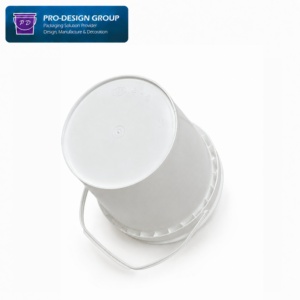 Seau en plastique industriel hermétique certifié ISO de 1 gallon, personnalisable avec impression sérigraphiée et couvercle à bande de déchirement, pour produits chimiques et peintures - Product Image 4
