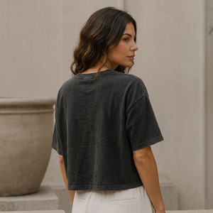 T-shirt d'été pour femmes, coupe ample, 100% coton, antibactérien, respirant, décontracté - Product Image 3