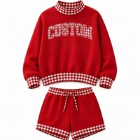 Ensemble de survêtement oversize uni avec broderie personnalisée et lettres imprimées, coupe régulière, deux pièces, tenue décontractée, écologique