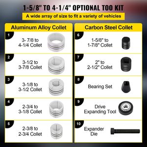 Kit d'outils manuels pour étirer les tuyaux d'échappement, pour tuyaux de 1 5/8 po à 4 1/4 po - Product Image 3