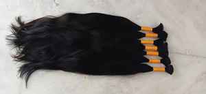 Mechones de cabello humano indio de última tendencia Cabello virgen crudo sin procesar de un solo donante Yaki Mechones superiores fabricados de aspecto elegante - Product Image 3