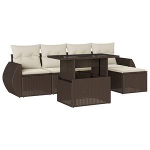 Conjunto de Sofás de Jardín en Color Crema, Blanco y Marrón - Product Image 2
