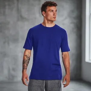T-shirt élégant pour homme en coton à col en V, impression de logo personnalisée, matière douce et respirante, usage quotidien décontracté pour homme, vente en gros et en vrac - Product Image 2