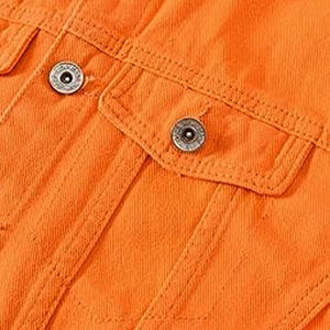 Men's Denim Shirt Jacket 100% Cotton Solid Color Turn-down Collar Casual Winter Hip Hop Regular Fit <b>Covered</b> <b>Button</b> Closure Quick - Product Image 5
