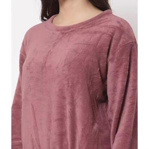 Women's <b>Fluffy</b> Coral Velour Solid Thermal <b>Pyjama</b> Pullover Loose 10-Piece Warm Loungewear Pants Sleepwear <b>Set</b> Summer Autumn - Product Image 5