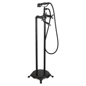 Rubinetto per vasca da bagno a piedini in bronzo anticato vintage, doccia a mano indipendente con raccordo per il riempimento della vasca, kit rubinetteria per vasca e doccia - Product Image 1