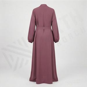 2025 OEM Kimono Abaya pour femmes musulmanes, en tissu polyester épais, doux et très extensible, col en V, manches longues, pour fêtes, Ramadan, mariages - Product Image 2