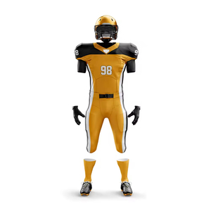 Best Made High Quality American Football Uniform Short Sleeve Printed Design Breathable Fabric Unisex Adult Training <b>Set</b> - Product Image 3