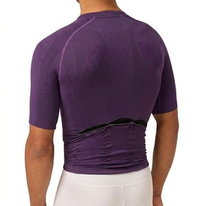 <b>Men's</b> Purple Short <b>Sleeve</b> <b>Cycling</b> <b>Jersey</b> Sweat-Wicking Breathable Quick Dry Seamless Sportswear Top - Product Image 6