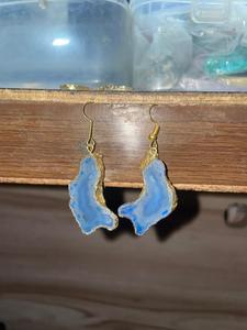 High Quality Druzy Stone for Earring Wire Making Natural <b>Brass</b> Earrings Wholesale - Product Image 3