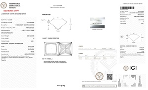 Diamante CVD Cultivado en Laboratorio de Corte Princesa de 4.00 Quilates, Claridad VVS1, Color D, con Certificado IGI, Ajuste Perfecto para Configuración Personalizada - Product Image 2