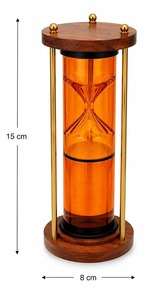 Reloj de Arena Grande Naranja con Marco de Madera Vintage, Decorativo y Silencioso, para Hogar, Cocina, Oficina o Escritorio - Product Image 2