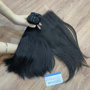 Produit phare : Mèches de cheveux naturels non traités, double épaisseur, extensions de cheveux Remy vietnamiens, lisses naturels, prêtes à être expédiées - Product Image 3