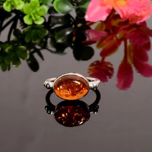 Anillo de Ámbar Báltico con Plata 925, Hecho a Mano, Estilo Boho, Regalo de Aniversario, Boda o Cumpleaños para Ella - Product Image 3