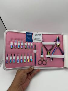 Alicates para extensiones de cabello multicolor, herramientas multifunción para extensiones de cabello con anillas y microanillas, cuentas de microanillas - Product Image 1