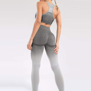 Mid Waist Yoga Set Breathable Supportive Sports Bra Leggings Front Logo Stretch Fit Yoga Gym Workout Fitness Training Sessions - Product Image 4
