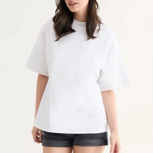 T-shirts personnalisés en coton pour femmes, tissu doux et respirant, vente en gros, manches courtes, décontractés, B2B - Product Image 1