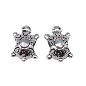 Cuentas <span class=keywords><strong>Grandes</strong></span> <span class=keywords><strong>de</strong></span> Tortuga Marina con Agujero, 14x9x7mm, Aleación <span class=keywords><strong>de</strong></span> Zinc Plateada Antigua para Hacer Tobilleras <span class=keywords><strong>de</strong></span> Surfista - Product Image 3