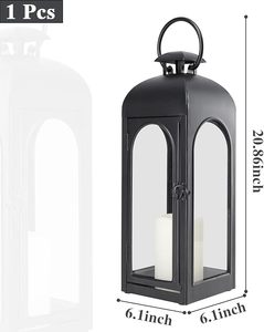 Fabricant fiable de lanternes métalliques suspendues avec chaîne et panneau en verre pour la décoration de balcon, patio et jardin. - Product Image 4