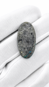 Cabochon ovale en turquoise naturelle véritable de qualité supérieure, très demandé, pierre brute polie bleu-blanc pour la fabrication de bijoux - Product Image 5