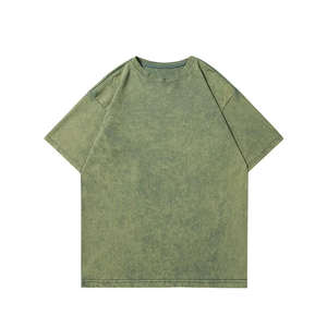 Camiseta de Hombre de Alta Calidad con Lavado Ácido, Secado Rápido, Logotipo Personalizado, Corte Regular, Estilo Casual, 100% Algodón Tejido - Product Image 3