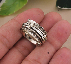 Minimalist 925 Sterling <b>Silver</b> Gemstone Band <b>Ring</b> S925 Finger <b>Rings</b> Women <b>Men</b> High Polished Jewelry Party Wholesale Supplier - Product Image 5