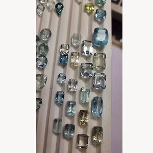 Lote de 161 piezas de aguamarina natural de 10 mm a 18 mm, con corte ovalado, pera, cuadrado, rectangular, cojín y facetado, 651 quilates, gemas en bruto, US$912 - Product Image 6