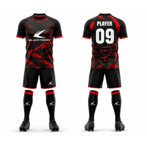 Camiseta de Fútbol Sublimada para Hombre, Cuello Redondo, Manga Corta, Absorbe la Humedad, Elástica en Cuatro Direcciones, Transpirable, Ecológica, Ajuste Atlético - Product Image 1