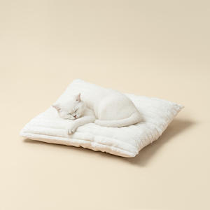 מיטת אוהל מחמד מתקפל נייד בד פרווה ארנב בד פרווה חם כלב קן בית שינה עם כרית נתיק - Product Image 5