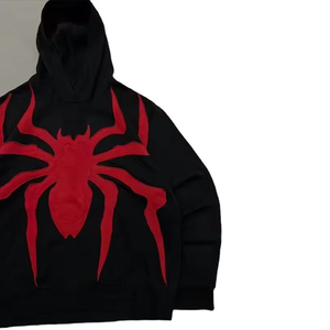 Nueva Sudadera con Capucha Estilo Hip Hop Urbano Informal para Exteriores, Sudadera con Capucha con Estampado de Calavera y Araña, Sudadera Térmica de Color Sólido para Hombre - Product Image 2