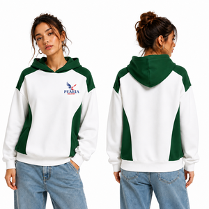 Pull à capuche tricoté d'hiver à blocs de couleurs, à manches longues, avec poche avant, style streetwear décontracté - Product Image 3